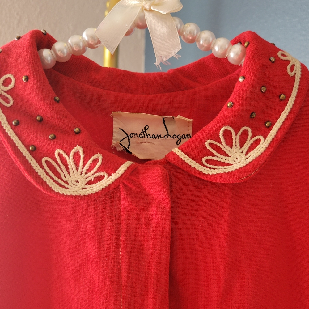 Jonathan Logan Red Embroidered Women's Dress